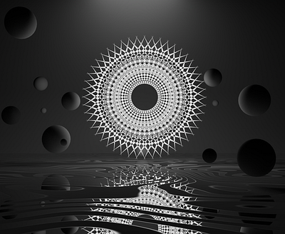 Fractal Eclipse 3d animation art blender design digital art