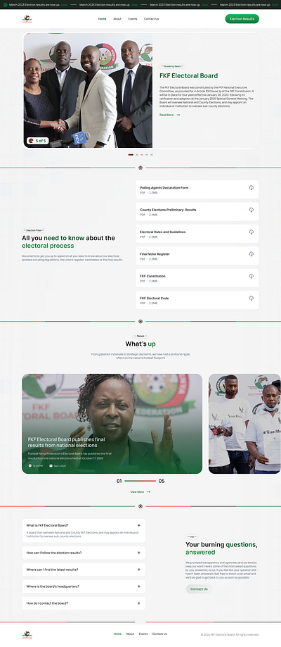 FKF Electoral Board Design ui ux web design