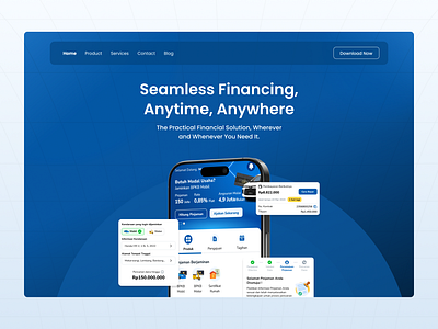 Loan App - Landing Page Hero app finance hero hero header hero section landing page loan mobile website