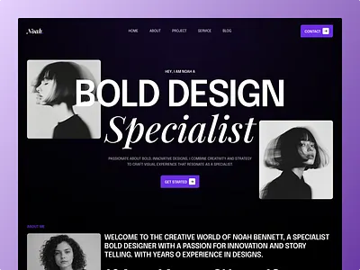 Noah - Personal Designer Portfolio agency agency website creative agency design designer portfolio landing page landing page design personal designer portfolio personal portfolio personal portfolio design personal portfolio website personal website personal website design rifath ui ux web web design website design