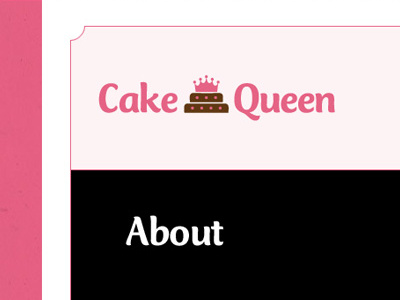 Cake Queen Website Header border design development header logo website