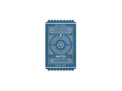 2 Dribbble invites card contest dribbbleinvite instagram invite play ticket
