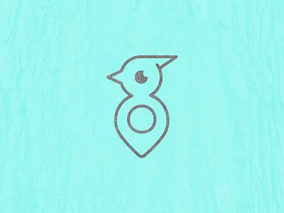 Woodpecker + Pin bird bird logo clever logo design logo pin pin logo smart logo woodpecker woodpecker logo