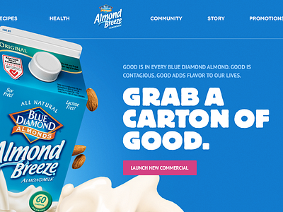 Almond Breeze Redesign Exploration almond almond breeze blue diamond food milk