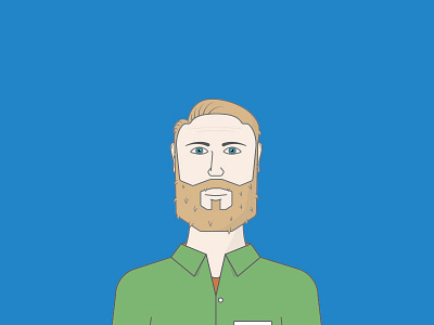 Profile Avatar beard blue body design eyes face green hair human shapes vector