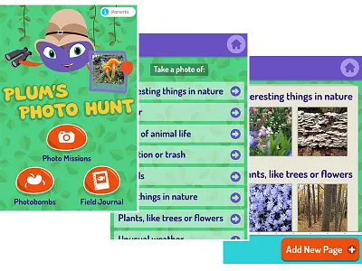 Plum's Photo Hunt app app design children kids pbskids wgbh