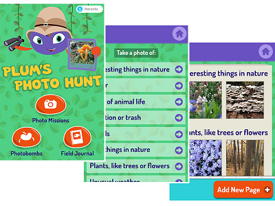 Plum's Photo Hunt app app design children kids pbskids wgbh