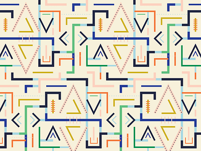 Kindergarten geometric pastel pattern repeating