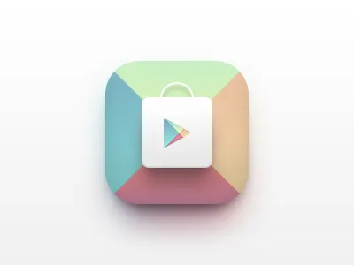 Google Play Icon app color google icon lighting shadow store ui wlebovics