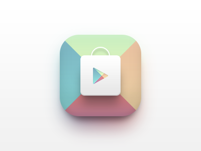 Google Play Icon app color google icon lighting shadow store ui wlebovics