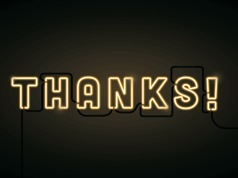 a neon thank you bright letters lights neon thank type vector you