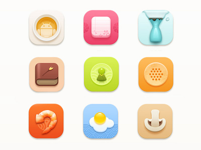 和菓子 clean color food icon japan