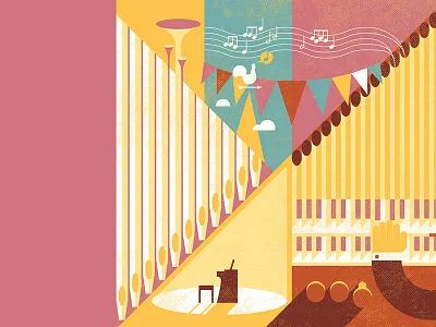 Pipe organ jubilee illustration organ pipe