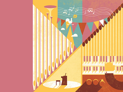 Pipe organ jubilee illustration organ pipe