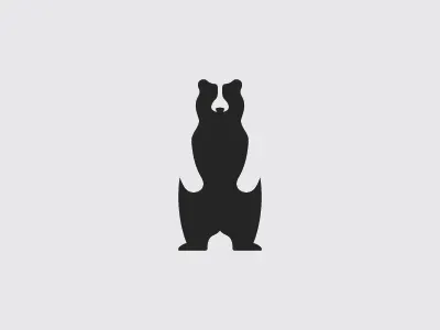 Bear animal bear logo mark minimal negative space simple symbol