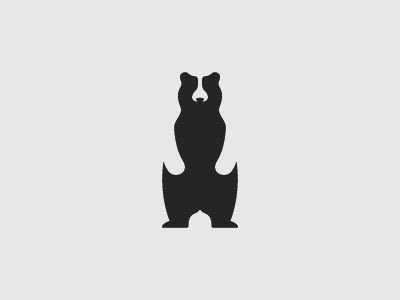 Bear animal bear logo mark minimal negative space simple symbol