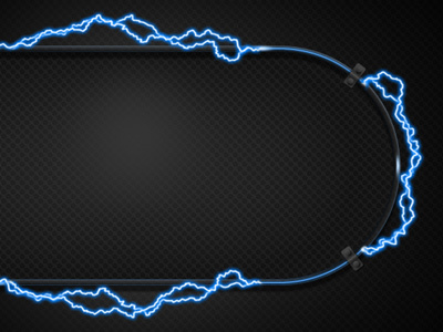 electric blue electric lightning poker table