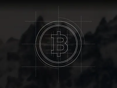Xapo: bitcoin alps bitcoin coin home illustration new simple stroke wireframe