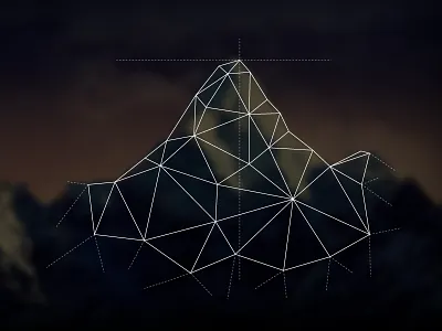 Xapo: Alp alp alps bitcoin home illustration mountain new polygonal polygons security stroke switzerland