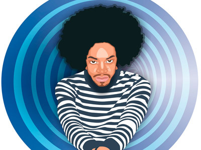 Portrait of Outcash drawing famous music musician portrait portray vector