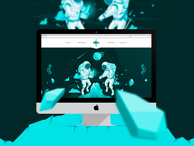 Soul Studio astronaut desing flat illustration interface site space web