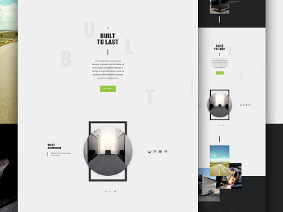 Built To Last content design green parallax ui web weld