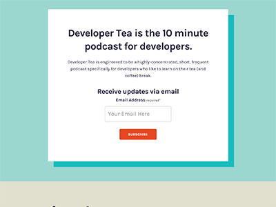 The 10 Minute Podcast for Developers. design podcast web design