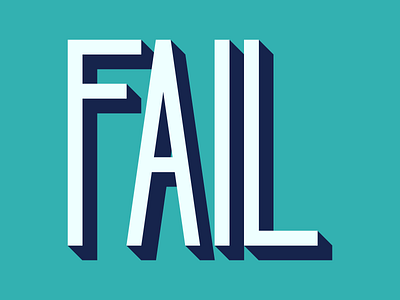 Fail - Shadow lettering shadow type vector