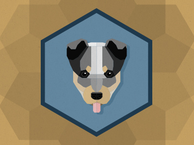 Blue Heeler blue heeler cattle dog dog geometric illustration puppy woof