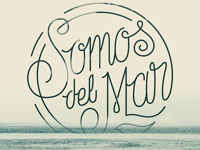 Lettering Del Mar circle handlettering horizon lettering script