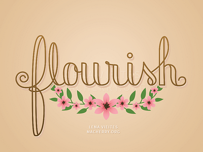 Flourish calligraphy lettering