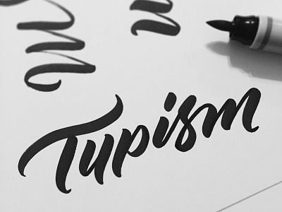 Typism brush pen lettering brush script handlettering lettering sharpie type typism typography