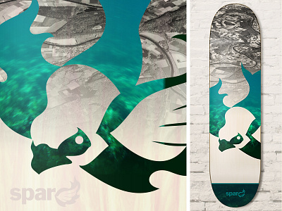 SPARO Series1 Fields/Water branding skate skateboard