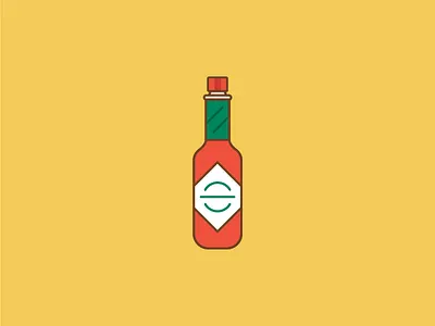 Saucey Series #1 delicious flat hot sauce icon illustration illustrator line minimal sauce