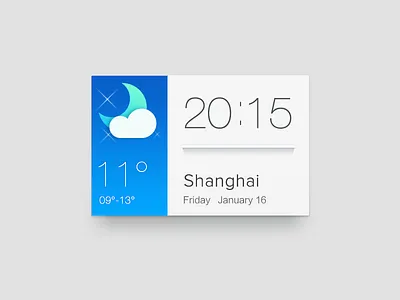 Weather UI kit cloud local moon night sky star time weather