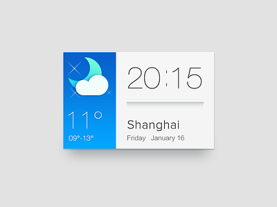 Weather UI kit cloud local moon night sky star time weather