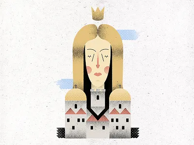 Sofia church crown editorial illustration sofia woman