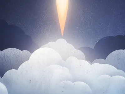 Rocket Launch Illustration illustration retro rocket space