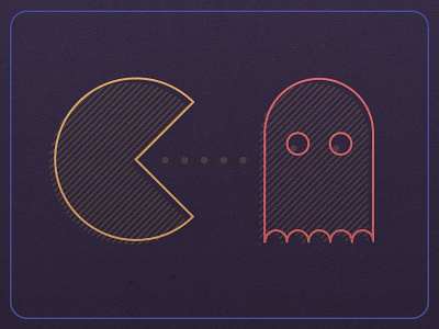 Milgram Experiment adobe boo design prompts ghost illustrator lines pac man