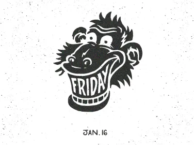 Get ur Friday Teeth On! doodle friday illustration monkey teeth tgif