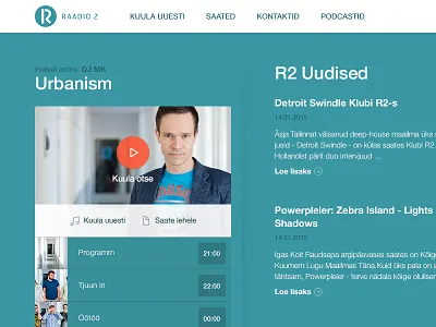 R2 listen r2 radio schedule ui web