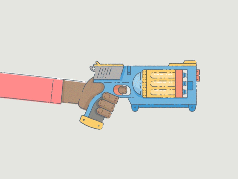 Nerf Gun Animated after effects animated gif animation illustration nerf gun