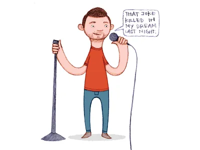Stand-up Comic comic illustration