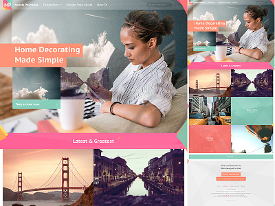 Landing Page For MuralsPaintings.com concept ecommerce landing page web web design