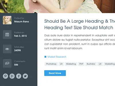 Blog Design blog blogging envato homepage product reader reading themeforest ui ux wordpress