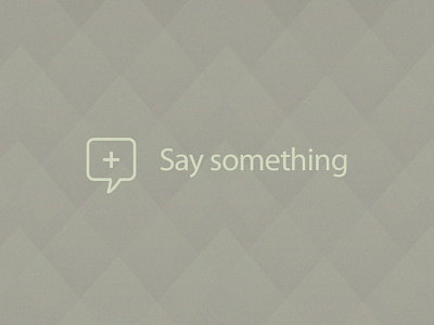 Say something icon texture typography