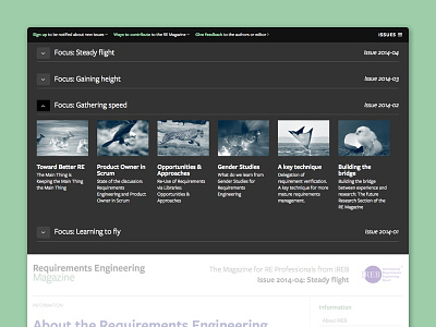 Slide-Out Navigation clean design interface magazine navigation slide out webdesign