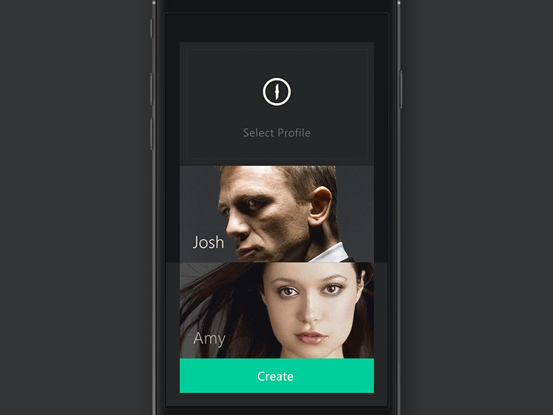 Car remote - Profile animated dark gif iphone login phone profile register ui user ux