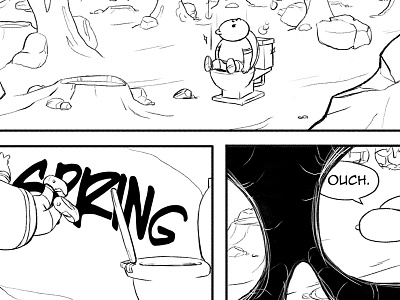 Rest Area 51 cartoon drawing illustration ink pencil sequential web comic