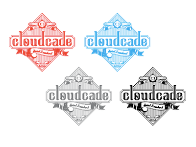 Old School Arcade branding cloudcade illustrator print tattoo typography